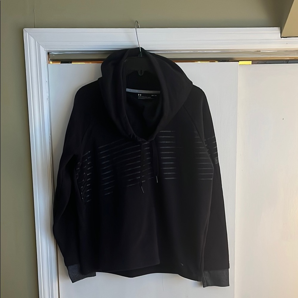 Women’s Under Armour Black Sweatshirt with Gray Cuffs